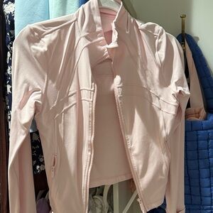 lululemon athletica Light Pink Zip-Up Bomber Jacket